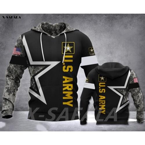 US America Army Soldier Skull 3D Printed Hoodie Man Female Zipper Pullover Sweatshirt Hooded Jersey Streetwear Tracksuits