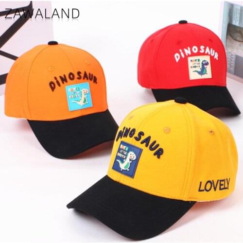 Zawaland Fashion Childrens Baseball Cap Boys and Girls Dinosaur Cartoon Caps Outdoor Casual Sun Hats Summer Adjustable Hat
