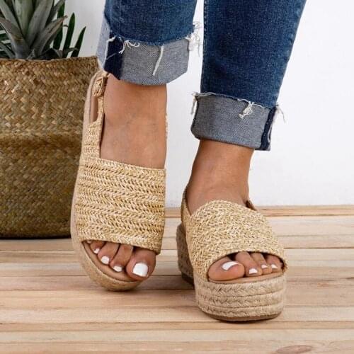 2019 Fashion Summer Women Sandals Female Beach Shoes Wedge Shoes Woman High Heel Comfortable Platform Sandals Plus Size 43