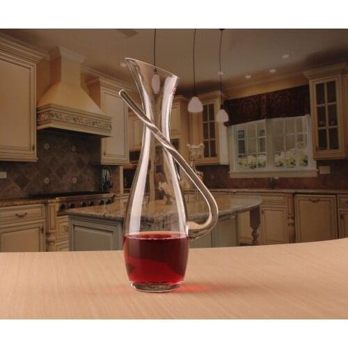 1PC Glass Wine Decanters Bevel Spout Wine Container Carafe Wine Bottle Dispenser Jug Levo Bar Tool JS 1113