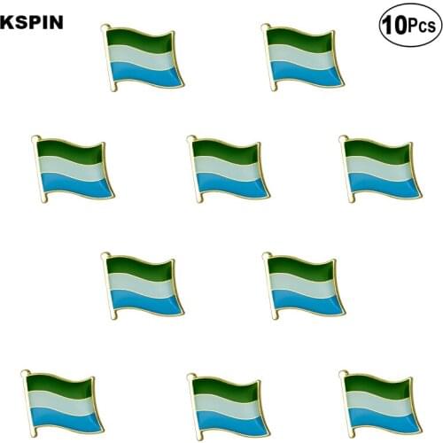 Sierra Leone Flag Lapel Pin Flag badge Brooch Pins Badges 10Pcs a Lot