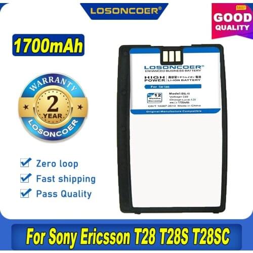100% Original LOSONCOER 1250mAh BSL10 BSL-10 Battery For Sony Ericsson T28 T28S T28SC T29 T39 T520 T320 R520 R320 BUS-11