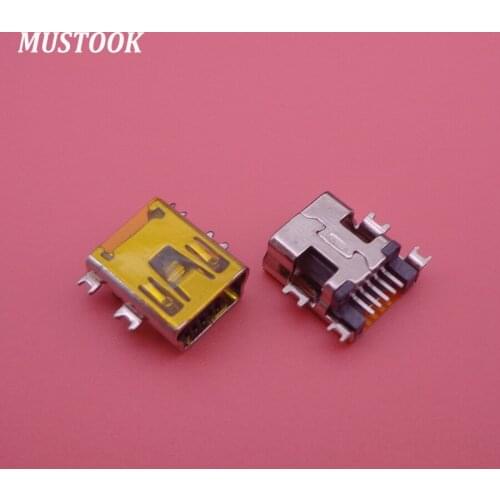 100pcs Micro Mini USB connector B type 5pin SMT sink 1.7 USB socket female Mini USB jack