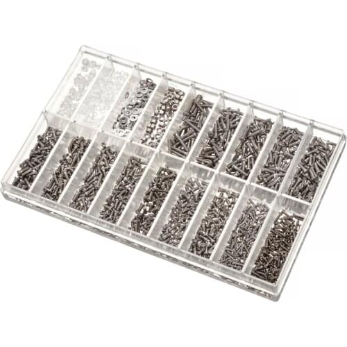 1000 pcs Stainless Steel Screws+Screwdriver Repair Set for Watch Clock Eye Glasses Phone Household Appliances Repair Tools Kits
