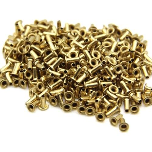 1000PCS Tubular Rivets M0.9 M1.3 M1.5 M1.7 Mix Circuit Board PCB Nails Copper Hollow Rivet Nuts Kit
