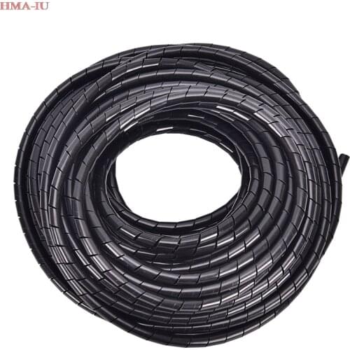 17M PC Cable Wire Organizer Flexible Spiral Data Line Cable Protector Storage 6mm Dia Desk Tidy Cable Accessories