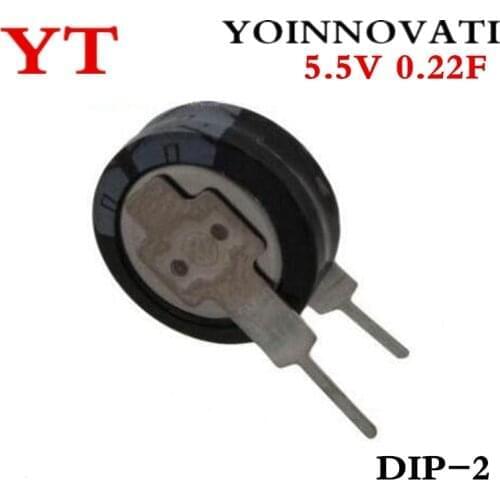 2pcs/lot super capacitor/farad capacitor 5.5V 0.22F V type EECS0HD224H Best quality