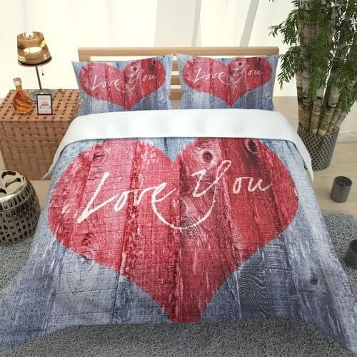 2020 Hot Style Bedding Set 3d Digital Heart Printing 2/3pcs Duvet Cover Set Single Twin Double Full Queen King Bedroom Decor