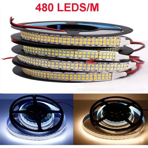 2835 Led Tape Double Row Three Row Flexible Soft Led strip Natural White 4000k 240 leds/m 360 leds/m 480Leds/m DC12V 5M
