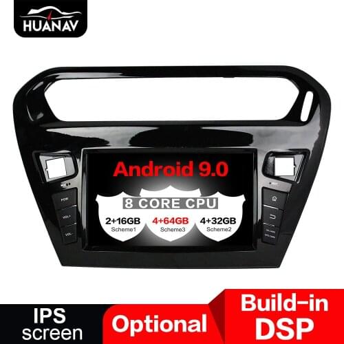 DSP Android 9 Car DVD player GPS navigation for Peugeot 301 2013-2017/Citroen Elysee 2013-2017 Multimedia Auto Stereo head unit