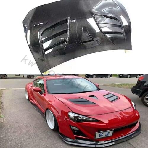 For Toyota GT86 Brz Real Carbon bonnet High Quality Carbon Fiber Bumper engine hood cover For Subaru BRZ Bonnets engine Cover bo