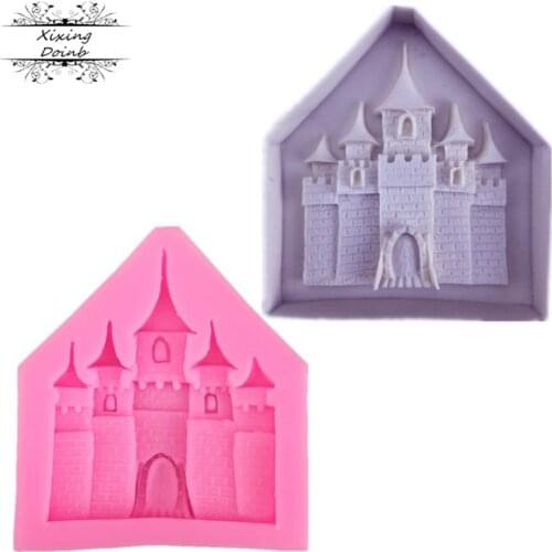 Fairy tale castle shape silica gel mold soft candy mold cake decoration tool Chocolate Mold