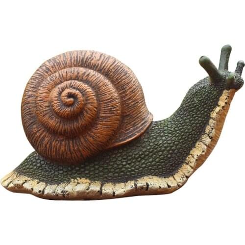 Simulation Snail Ornaments Park Reptile Resin Handicrafts Grass Decoration Sculpture Courtyard Micro Landscape