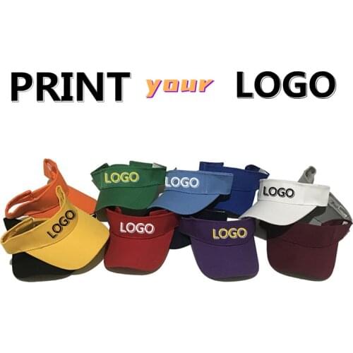 Custom Logo Outdoor Sports Hats For Women Golf Tennis Caps Men Adjustable Running Sport Sports Sun Cap Headband Visor Beach Hat
