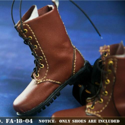 Collection 1/6 Scale Male Soldier Leather Shoes Boots with Foot Model for 12in Phicen M30 M31 M32 M33 M34 Action Figure Toy