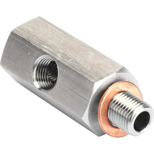 Car Valve Valve Control 1/8in NPT Oil Pressure Sensor Tee to M10 10x1.0 Male Adapter Turbo Supply Feed Line Gauge car