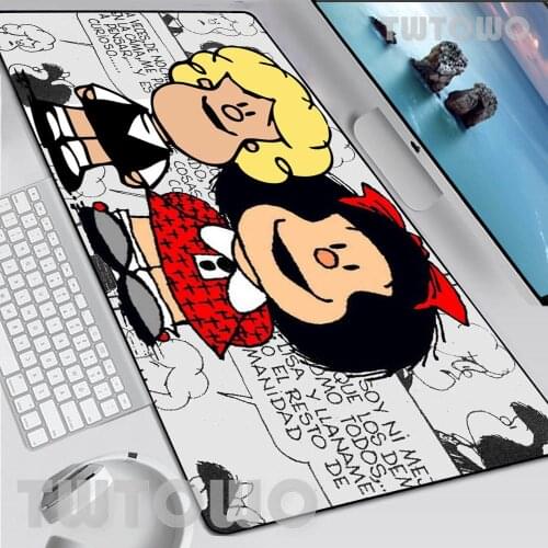 Mafalda Large Size New Mouse Mat Anti-slip Anime Art Cartoon Gamer Natural Rubber Office Decoration Laptop Desktop Mouse Pad