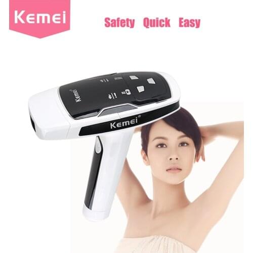 KEMEI Depilador A Laser Black Laser Hair Removal Machine Photon Hair Removal Device Female Photon Laser Facial Lazer Epilasyon