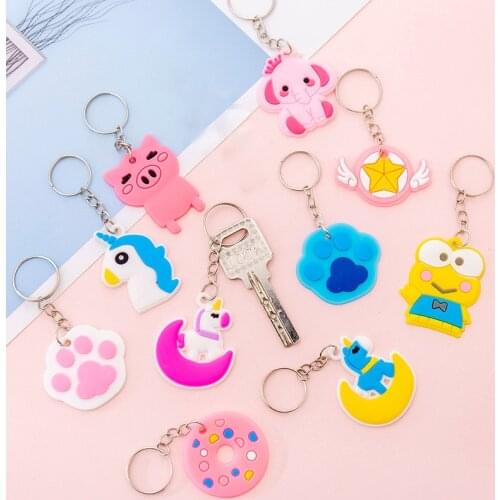Fashion Girls Silicone Unicorn Keychain Cute Cartoon Keychains Gift Jewelry Key Ring Car Pendant Keyring Bag Sleutelhanger