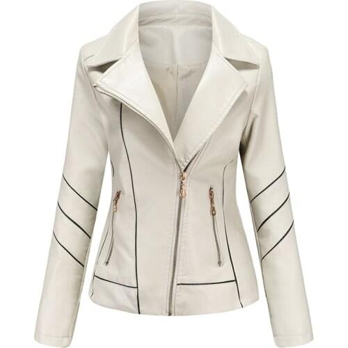 Autumn leather woman jacket fashion thin PU short coat spring jacket s female plus size 4XL slim wish locomotive suit women new
