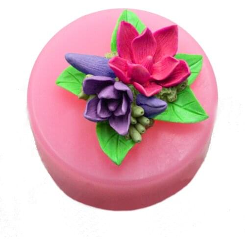 Food Grade 3D Big flower coconut cake dessert mousse cake mold chocolate cookies mold diy baking tools
