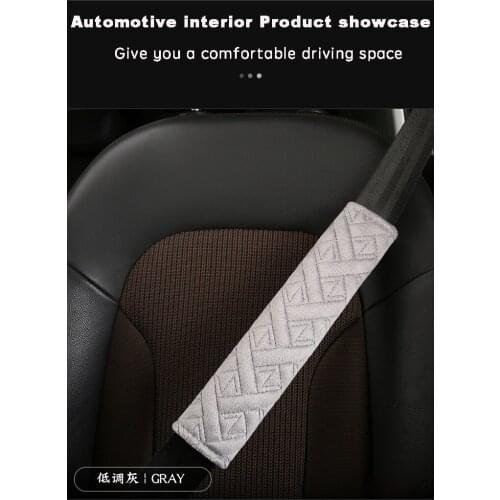 2PCS Soft Car Seat Belt Cover Warm Plush Shoulder Cushion Protector Safety Belts Shoulder Protection Auto Seat Belt Covers