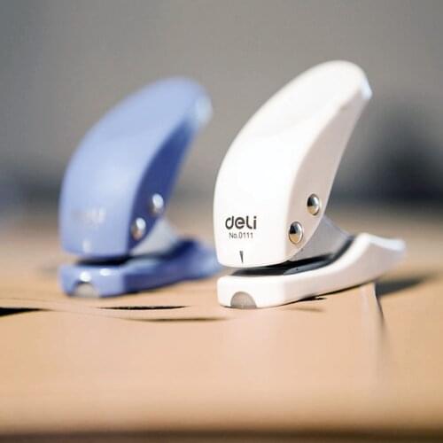 Deli 0111 portable pocket-size single hole punch loose-leaf diy standard 6mm round hole tools pocket manual punch