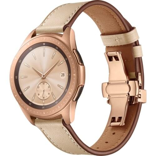 22 20mm Genuine Leather Strap For Samsung Galaxy Watch 4/Galaxy Watch 3 45mm 41mm Active 2 44mm 40mm Band For Huawei Watch 3 Pro