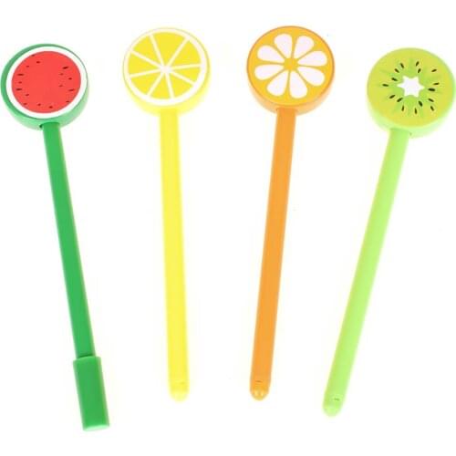 1 pc 0.5mm Cute Kawaii Fruit Decoration Ball Ballpoint Pens Ballpen For Office School Writing Supplies Stationery funny