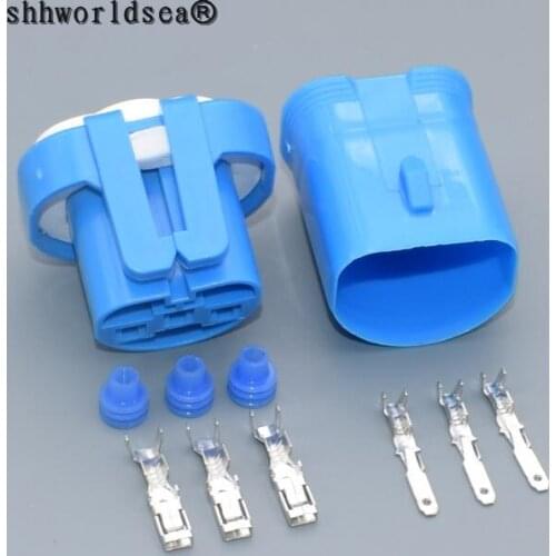 Shhworldsea 1set 9004 9007 H/L hb1 hb5 metal base bulb socket lamp holder auto parts to bus connector copper core wire