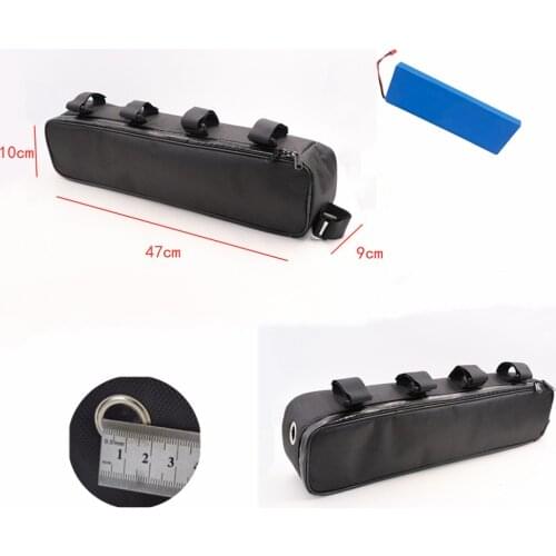 Battery Controller Bag Bicycle Tube Frame Bike Bag 18650 cell Battery Li-ion Tool Box Storage Hang Waterproof 44x10x9cm Cycling