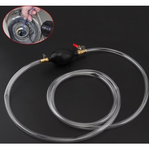 10mm PVC Hand Suction Pump with Fuel Liquid Transfer Pump Pipe and Switch for Car / Boat / Marine / Motorcycle