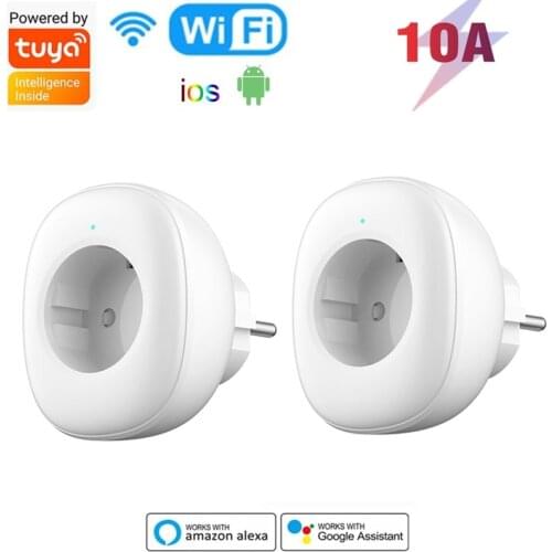 Smart Wifi Socket Smart EU Plug Home Wireless Smart Plug Timing Function Works With Alexa Google Home Tuya App