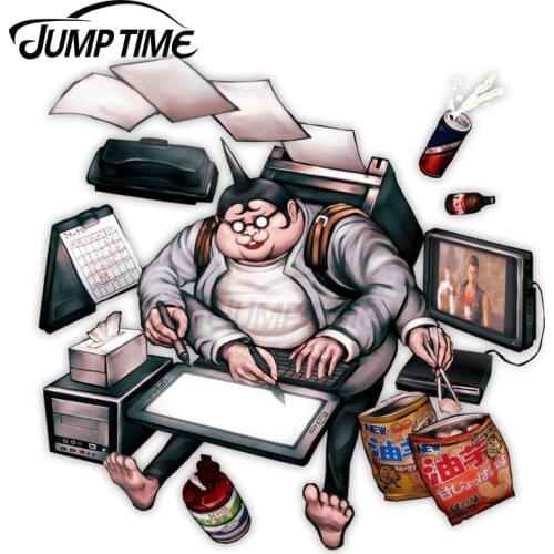 Jump Time 13 x12cm For Danganronpa Hifumi Yamada Anime Funny Car Stickers Graphics Wall Door Wire Pillar Decals Waterproof Decor