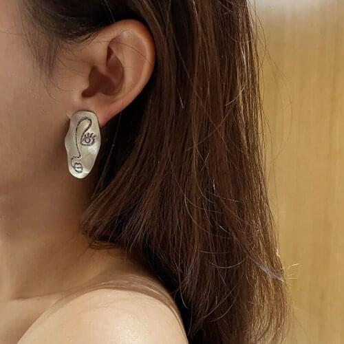 Woman Goth Earrings Trend Personality Unusual Earring Female New Ear Stud Accessories Punk Party Vintage Cool Women Jewelry