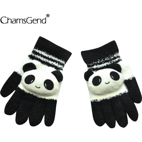 Kids Adult Winter Knitted Warm Thicken Gloves Girls Boys Cute Mittens Imitation Full Finger Gloves Thickening Screen Cute Gloves