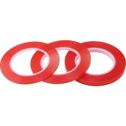 2/3/5/8/10mm Red Film Double Side Sticky Adhesive 25M Acrylic Transparent Adhesive Tape For LCD Screen/Flex Cable Repair