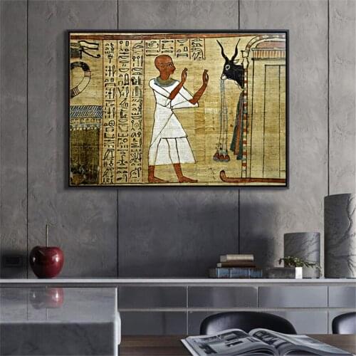 African Woman Egyptian Pharaoh Headband Portrait Canvas Painting Poster and Prints Scandinavian Wall Art Picture for Living Room