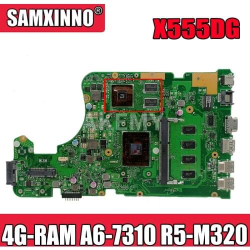 Akemy X555DG Laptop motherboard for ASUS X555YI X555YA original mainboard 4G-RAM A6-7310 R5-M320