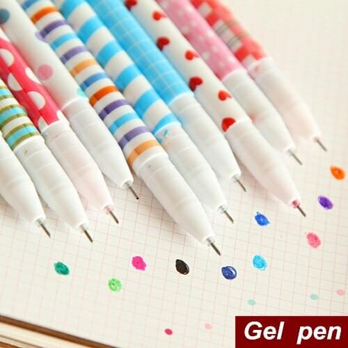 100 Pcs/Lot Color Gel Pen NEW Pattern Wholesale Stationery Office Material School Supplies Coloridas Canetas Escolar