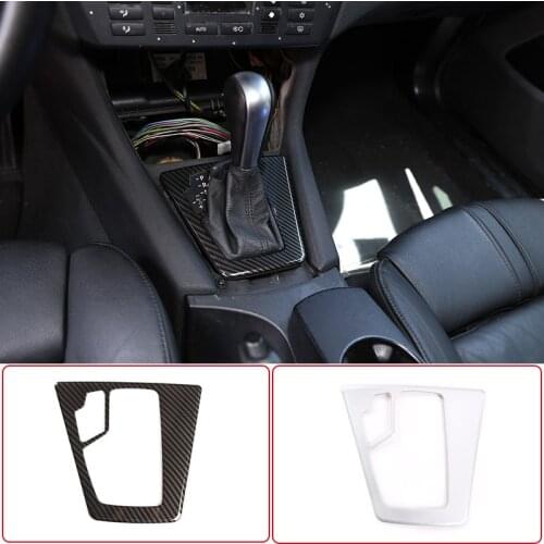 For BMW X3 E83 2006-2010 ABS Carbon Fiber/Silver Car Console Gear Decorative Panel Car Interior Accessories Car modification
