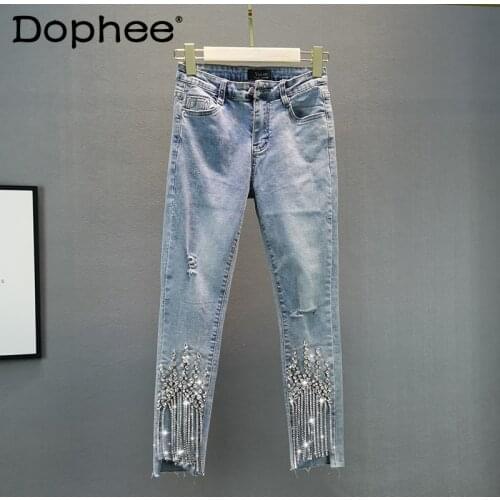 Dophee Womens Summer Jeans