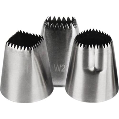 3pcs/1pc Square Heart Pastry Nozzle Cake Cream Tips Icing Piping Nozzles Confectionery Fondant Cake Decorating Tools Bakeware