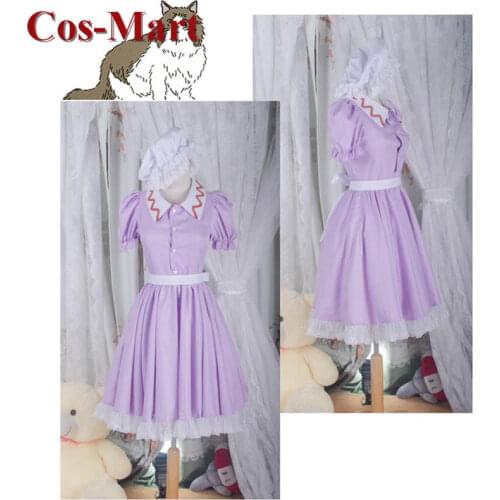 Hot Game Touhou Project Maribel Hearn Cosplay Costume Cute Violet Uniform Dress Female Role Play Clothing Custom-Make Any Size