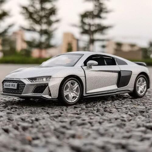 High Simulation Exquisite Diecasts & Toy Vehicles: RMZ city Car Styling R8 Coupe 1:36 Alloy Supercar Model Pull Back Action