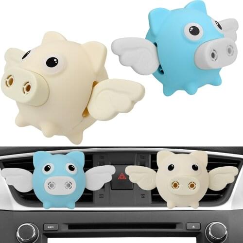 Cartoon Pig Fragrance Diffuser Car Vent Decoration Air Freshener Solid Perfume Off Road 4x4 SUV Automotive Accessories Interior