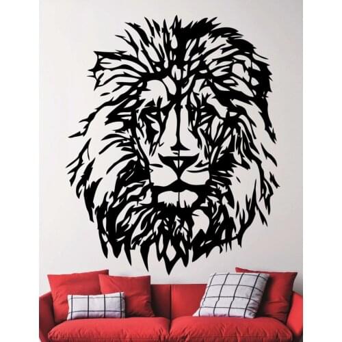 Lion Wall Decal Lion Wall Sticker African Animal Modern Home Design Vinyl Decoration Wall Art Removable Mural Vinyl Sticker A788
