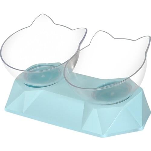 New Non-Slip Double Cat Bowl Dog Bowl With Stand Pet Feeding Cat Water Bowl For Cats Food Pet Bowls For Dog Feeder Home Cat Bowl