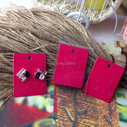 2015 New Blank hot pink Necklace Card and Earring card Display Cards Custom Logo MOQ: 1000 Earring Logo Printting Cost Extra