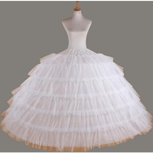 Petticoat crinoline underskirt prom Wedding petticoat bridal dress 6-hoop skirt